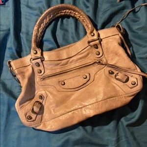 Balenciaga Classic City Mini Tan Motorcycle Bag